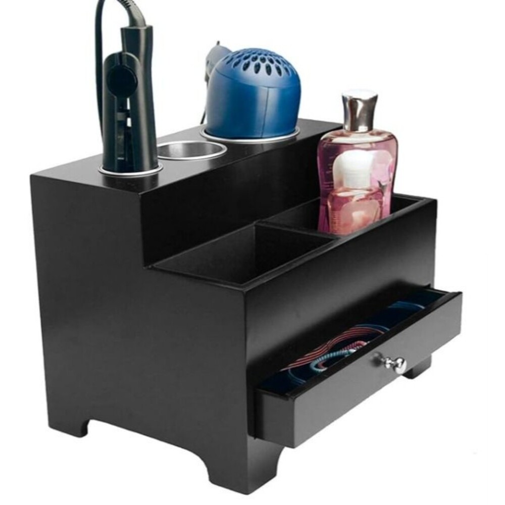 Hair Styling/ countertop Vanity Organizer with Drawer and Compartments
